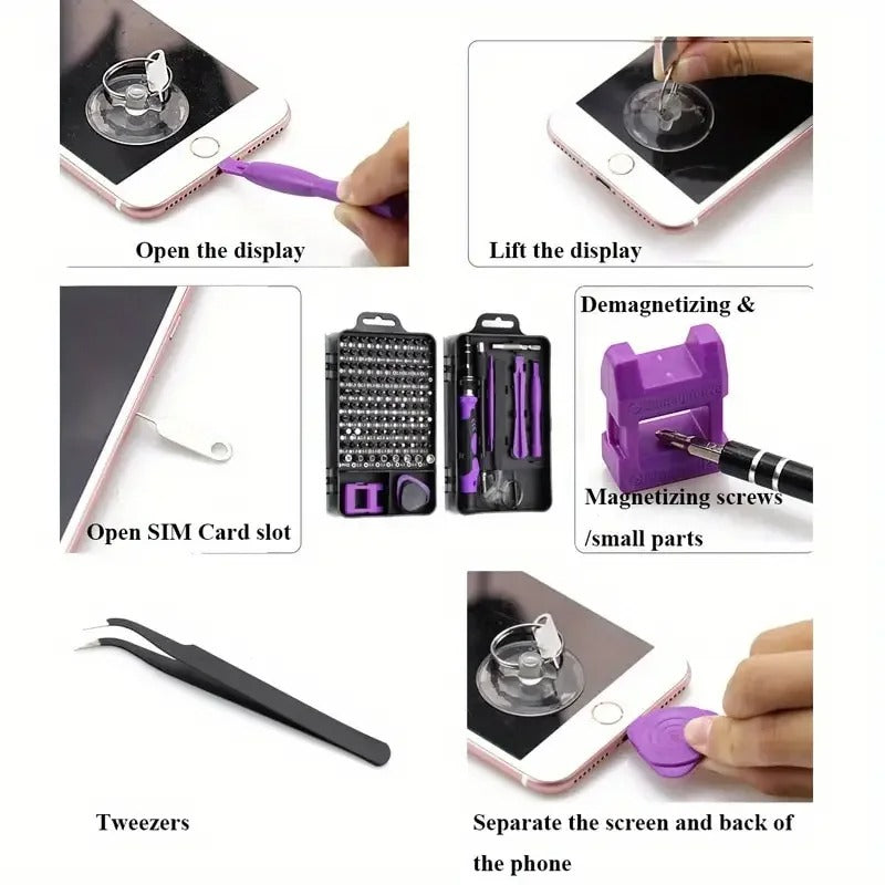Precision Screwdriver Set Includes A Mini Repair Kit with Three Wing Screwdriver Heads for Repairing Mobile Phones and Laptops